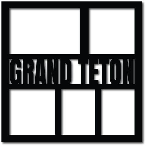 Grand Teton - 5 Frames - Scrapbook Overlay - Digital Cut File - SVG - INSTANT DOWNLOAD