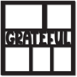 Grateful - 5 Frames - Scrapbook Overlay - Digital Cut File - SVG - INSTANT DOWNLOAD