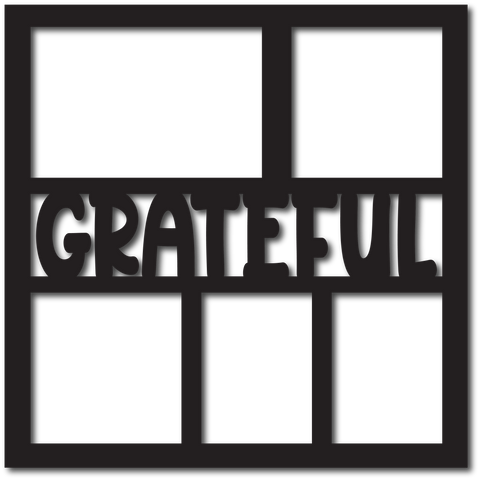 Grateful - 5 Frames - Scrapbook Overlay - Digital Cut File - SVG - INSTANT DOWNLOAD