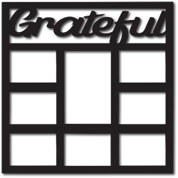Grateful - 8 Frames - Scrapbook Overlay - Digital Cut File - SVG - INSTANT DOWNLOAD