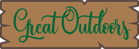 Great Outdoors - Scrapbook Page Title Die Cut