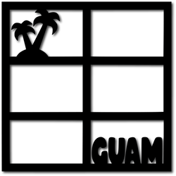 Guam - 6 Frames - Scrapbook Overlay - Digital Cut File - SVG - INSTANT DOWNLOAD