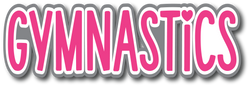 Gymnastics - Scrapbook Page Title Die Cut