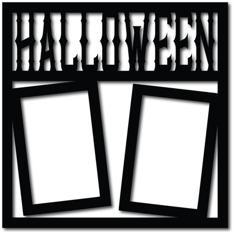 Halloween - 2 Vertical Frames - Scrapbook Overlay - Digital Cut File - SVG - INSTANT DOWNLOAD