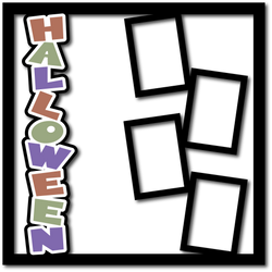 Halloween - 4 Frames - Layered Overlay - Digital Cut File - SVG - INSTANT DOWNLOAD