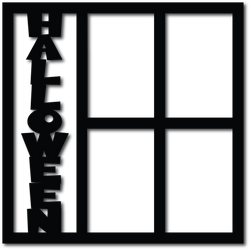 Halloween - 4 Vertical Frames - Scrapbook Overlay - Digital Cut File - SVG - INSTANT DOWNLOAD