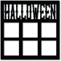 Halloween - 6 Square Frames - Scrapbook Overlay - Digital Cut File - SVG - INSTANT DOWNLOAD