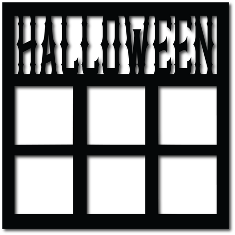 Halloween - 6 Square Frames - Scrapbook Overlay - Digital Cut File - SVG - INSTANT DOWNLOAD