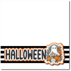 Halloween - Printed Premade Scrapbook Page 12x12 Layout