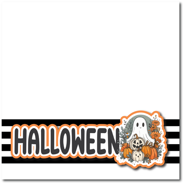 Halloween - Printed Premade Scrapbook Page 12x12 Layout