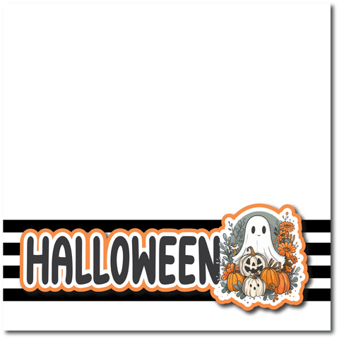 Halloween - Printed Premade Scrapbook Page 12x12 Layout