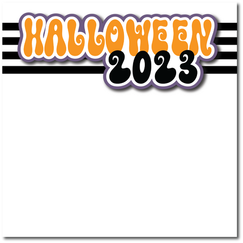 Halloween 2023 - Printed Premade Scrapbook Page 12x12 Layout
