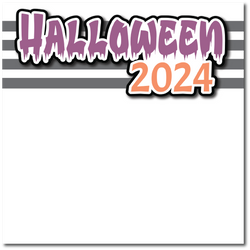 Halloween 2024 - Printed Premade Scrapbook Page 12x12 Layout