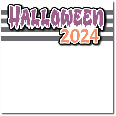 Halloween 2024 - Printed Premade Scrapbook Page 12x12 Layout