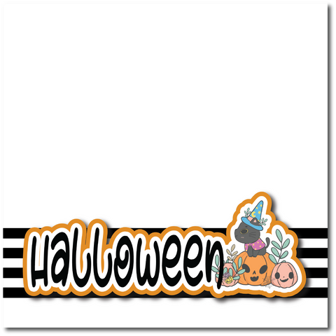 Halloween - Printed Premade Scrapbook Page 12x12 Layout