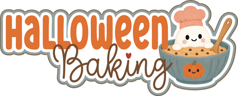 Halloween Baking - Scrapbook Page Title Sticker