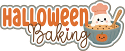 Halloween Baking - Scrapbook Page Title Die Cut