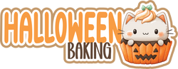 Halloween Baking - Scrapbook Page Title Die Cut
