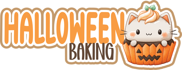 Halloween Baking - Scrapbook Page Title Die Cut