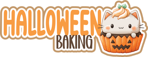 Halloween Baking - Scrapbook Page Title Sticker