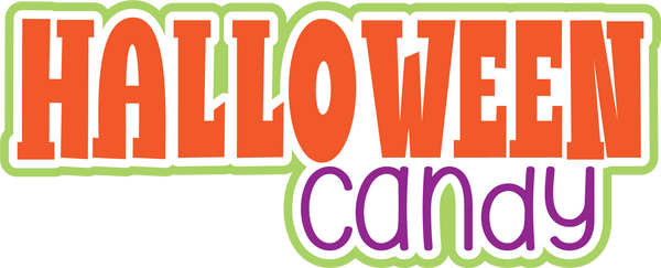 Halloween Candy - Scrapbook Page Title Sticker