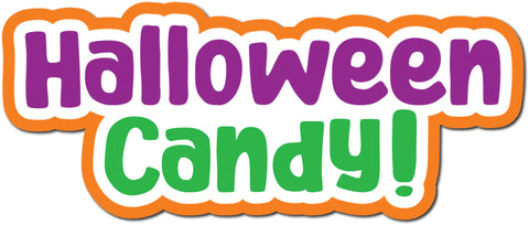 Halloween Candy - Scrapbook Page Title Die Cut