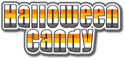 Halloween Candy - Scrapbook Page Title Die Cut