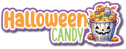 Halloween Candy - Scrapbook Page Title Sticker