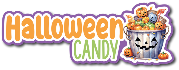 Halloween Candy - Scrapbook Page Title Sticker