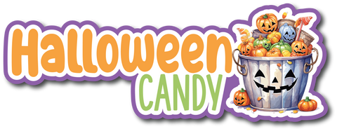 Halloween Candy - Scrapbook Page Title Sticker