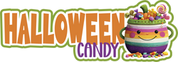 Halloween Candy - Scrapbook Page Title Die Cut
