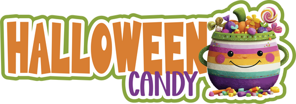 Halloween Candy - Scrapbook Page Title Die Cut