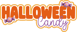 Halloween Candy - Scrapbook Page Title Sticker