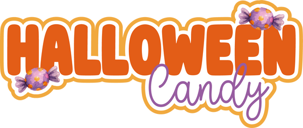 Halloween Candy - Scrapbook Page Title Sticker