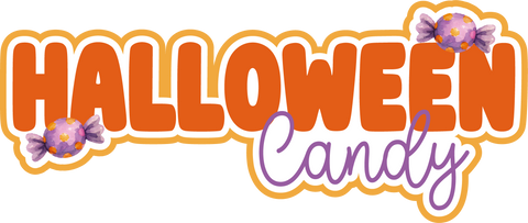Halloween Candy - Scrapbook Page Title Die Cut