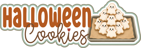 Halloween Cookies - Scrapbook Page Title Die Cut