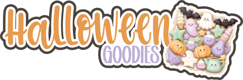 Halloween Goodies - Scrapbook Page Title Die Cut