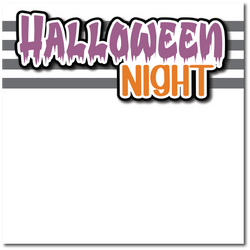 Halloween Night - Printed Premade Scrapbook Page 12x12 Layout