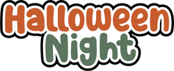 Halloween Night - Scrapbook Page Title Sticker