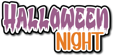 Halloween Night - Scrapbook Page Title Die Cut