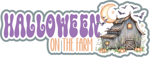 Halloween on the Farm - Scrapbook Page Title Die Cut