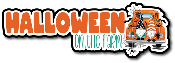 Halloween on the Farm - Scrapbook Page Title Die Cut