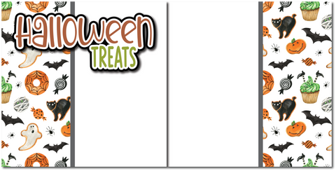 Halloween Treats - Printed Premade Scrapbook (2) Page 12x12 Layout