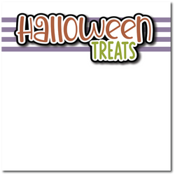 Halloween Treats - Printed Premade Scrapbook Page 12x12 Layout