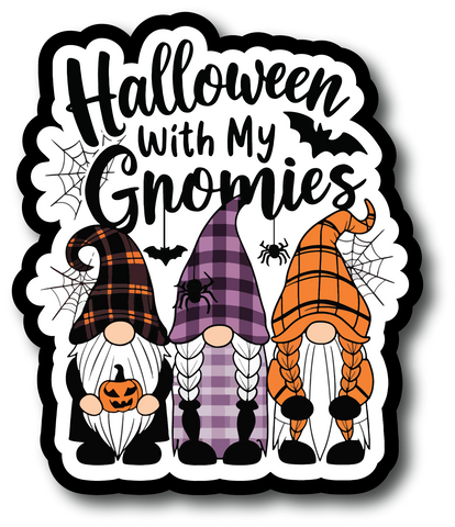 Halloween with My Gnomies - Scrapbook Page Title Die Cut