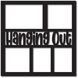 Hanging Out - 5 Frames - Scrapbook Overlay - Digital Cut File - SVG - INSTANT DOWNLOAD