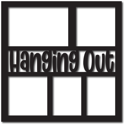 Hanging Out - 5 Frames - Scrapbook Overlay - Digital Cut File - SVG - INSTANT DOWNLOAD