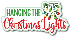 Hanging the Christmas Lights - Scrapbook Page Title Sticker