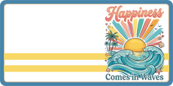 Happiness Comes in Waves - Scrapbook Page Title Die Cut