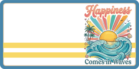 Happiness Comes in Waves - Scrapbook Page Title Die Cut